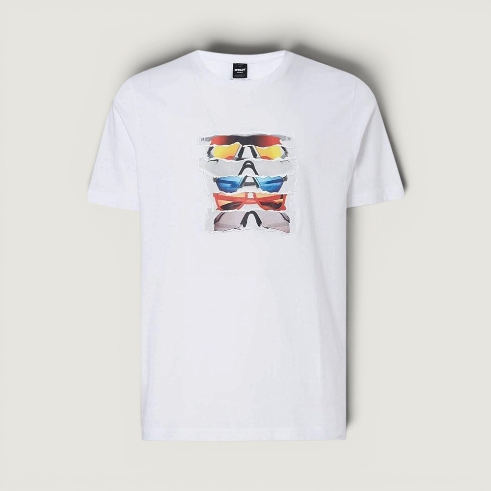 Oakley T-Shirt Sunglasses Graphic Custom Fit White Large